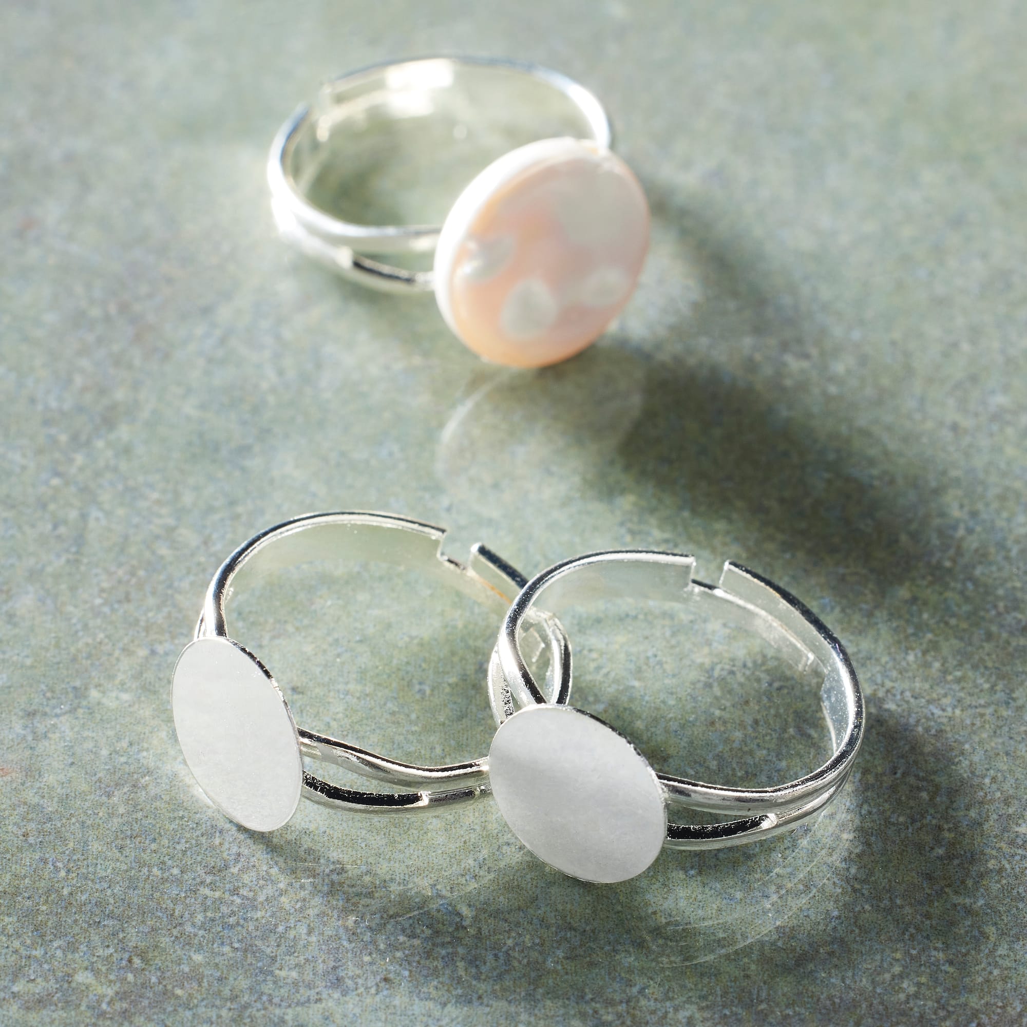 Silver Ring Blanks, 3ct. by Bead Landing™